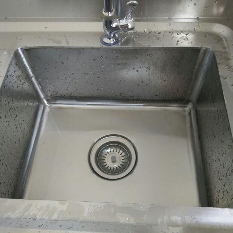 プラットフォーム付き業務用シンク、床置き型 304 ステンレス鋼シングルシンク、家庭用スタンド付きシンク|undefined