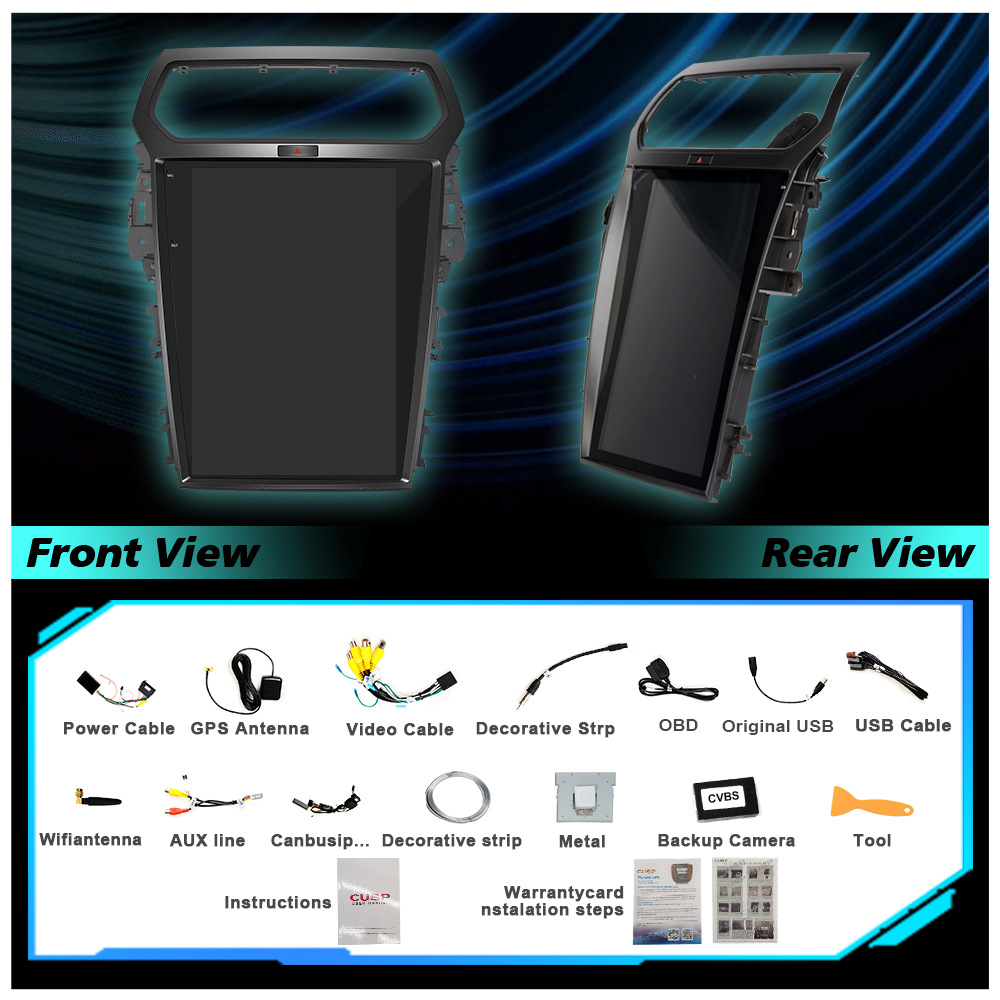 12.1 inch Explorer 2011-2019 Car Android AI Voice Control Vertical Screen Navigation