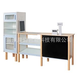 Early Education Educational Cross-Border Children's Simulation Role-Playing Simulation Supermarket Checkout Wooden Toy