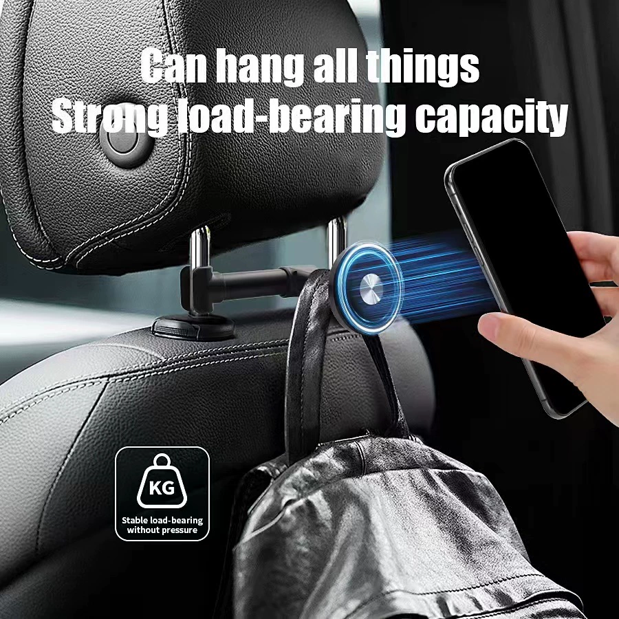 Трансграничный новый автомобиль 2-в-1 задний магнитный держатель мобильного телефона автомобильный крючок подголовник сиденья крючок спинки