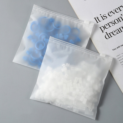 size Storage seal up Bag goods in stock Two-sided EVA Scrub Self sealing bag Jewelry packing Zipper bag