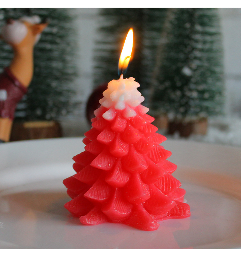 Christmas Cartoon Style Christmas Tree Paraffin Party Candle display picture 2