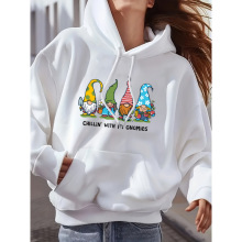 N 44037 Plus size graphic hooded sweatshirt ����ͼ��������ñ