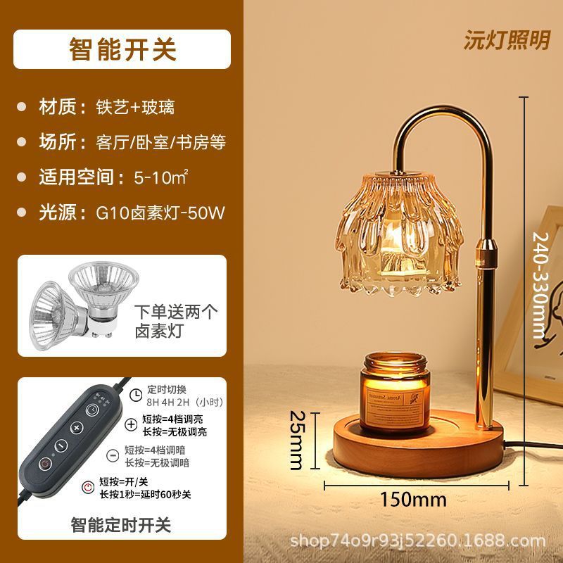 跨境专供融蜡灯ins扩香礼品台灯无烟调温美式复古小夜灯香薰灯|undefined