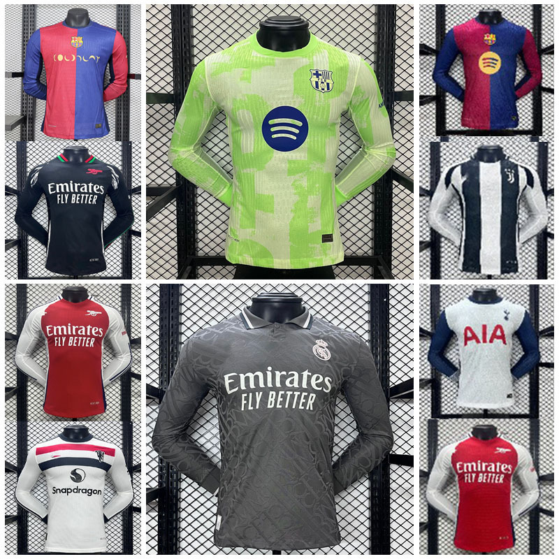 Cross-Border Dropshipping 2425 Football Uniform Long-Sleeved Player Version Real Madrid Ac Barcelona Chelsea Inter Milan Manchester City Tottenham Jersey