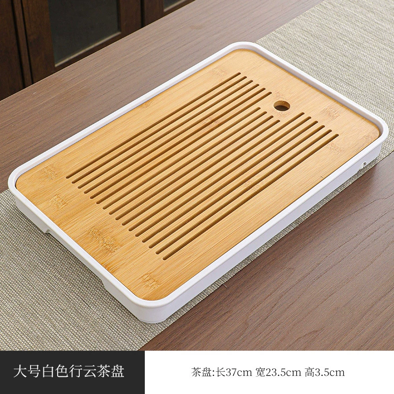 Bamboo Tea Tray — Rectangular & Square Drip Trays, Multi-Size 19–43 cm, Storage & Drainage