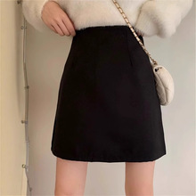 洋气时髦加厚毛呢裙半身裙秋冬季大码胖mm高腰显瘦a字短裙包臀裙