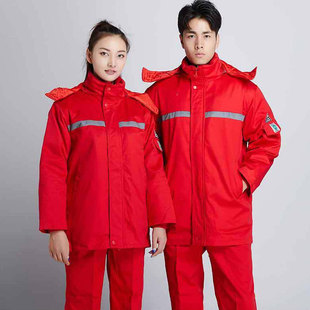 Cotton Work Clothes, Cotton-padded Jackets, Winter Clothes, Thickeneding, Gas Station, Gas Station, Chemical Cotton-padded Clothes, Overalls, Tops