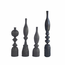 厂家销售黑色碳化手工制作胡桃木桌面摆件民宿酒店别墅装饰工艺品