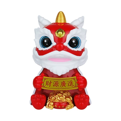style home lion decoration fashion – Car ornaments - as-shown-in-the-picture-mly23119-solar-lion-wake-red