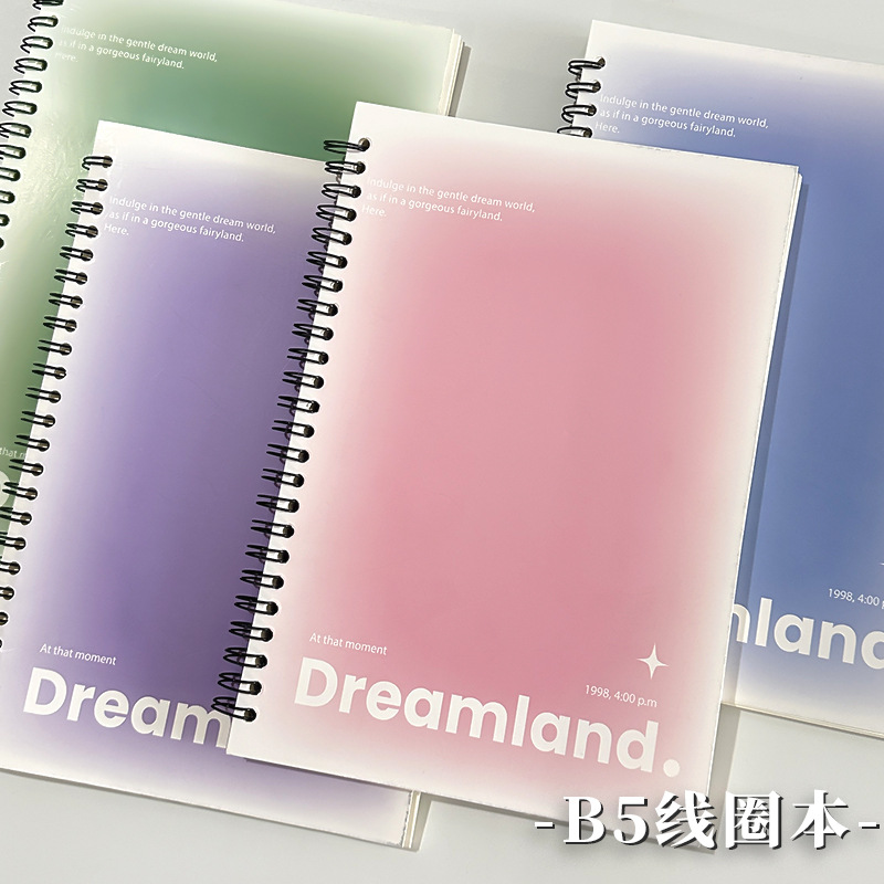 Cuaderno de cuadernos de bobina gruesa B5 cuaderno de cuadernos de línea horizontal de tamaño grande para estudiantes de escuela secundaria y secundaria cuaderno práctico