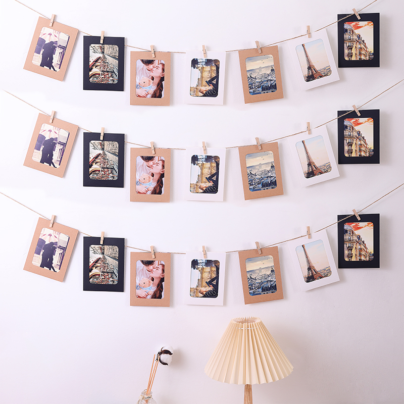 Paper Photo Wall Decoration Creative Cardboard Hanging Photo Wall Kraft Paper DIY Photo Album Personalized Combination Photo Frame