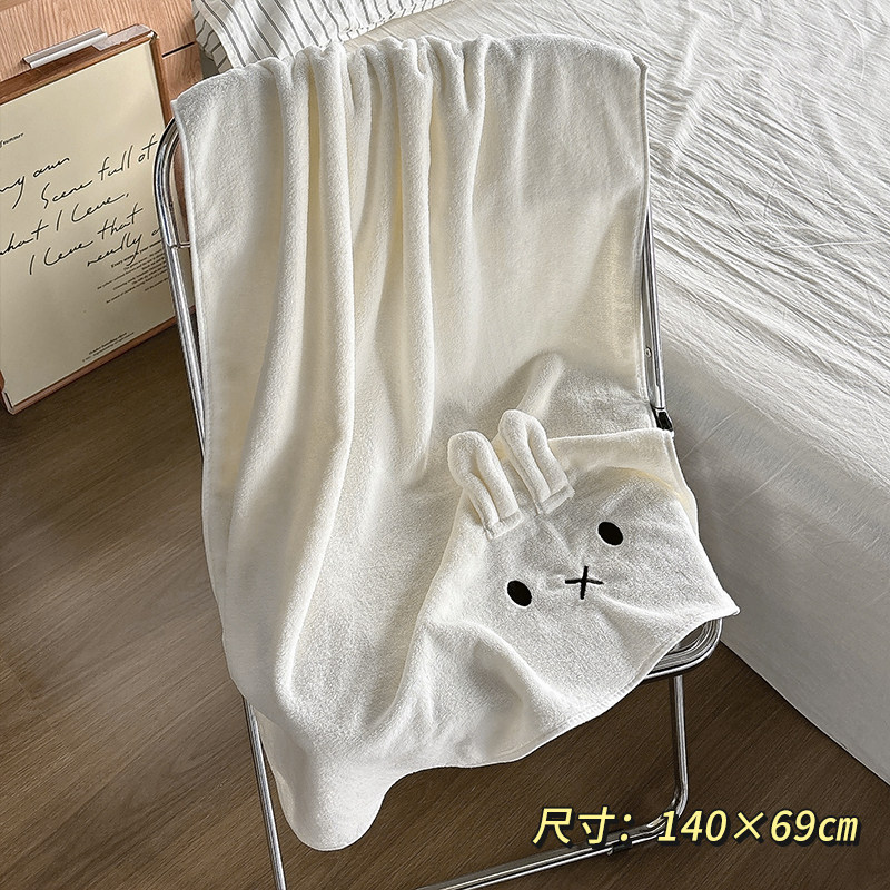 Miffy conejo toalla de baño de coral, toalla de baño de lana, toalla de baño de absorción de agua, toalla de baño de cabello dulce, toalla de baño de la cara doméstica