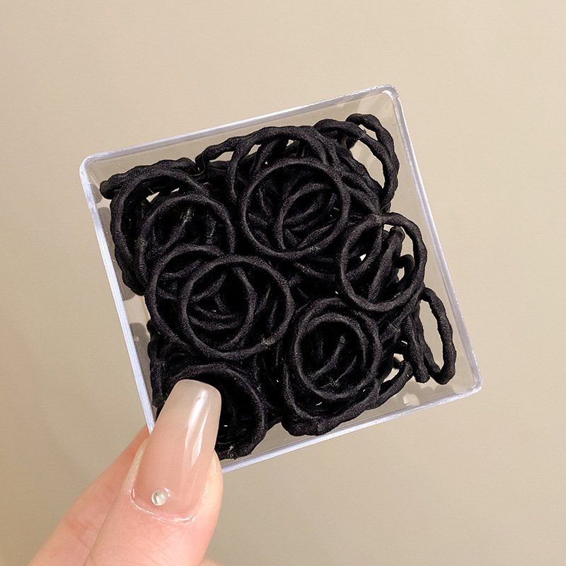 Anillo de cabello de color caramelo para niños no daña correa de cabello bebé cuerda de cabello niñas lindas cubiertas de cabello de cuero de pimples