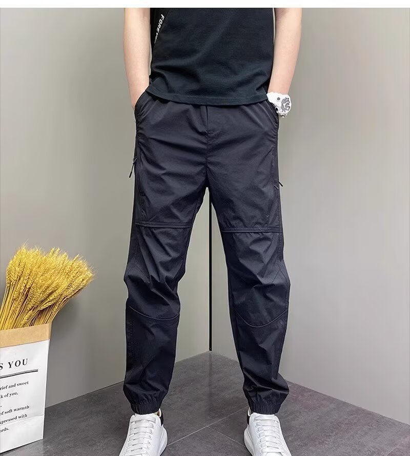 Pantaloni jogger uomo gamba affusolata pantaloni casual leggeri_voghion.com