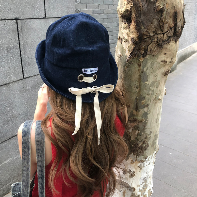Ruiqi の大きな頭囲と小さなフランジ付きカウボーイハット、女性用のかわいくてファッショナブルな夏の刺繍入りフィッシャーマンハット|undefined