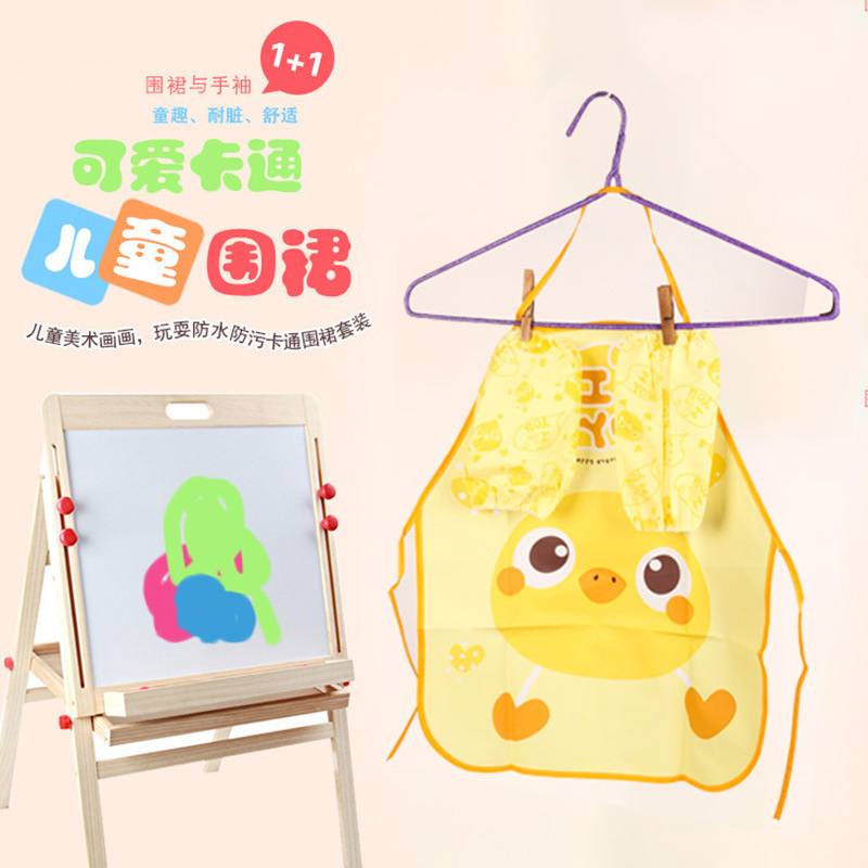 Jardín de infantes pintando delantal manga transpirable niño impermeable anti-incrustante abrigo accesorios de pintura de arte al por mayor pequeño