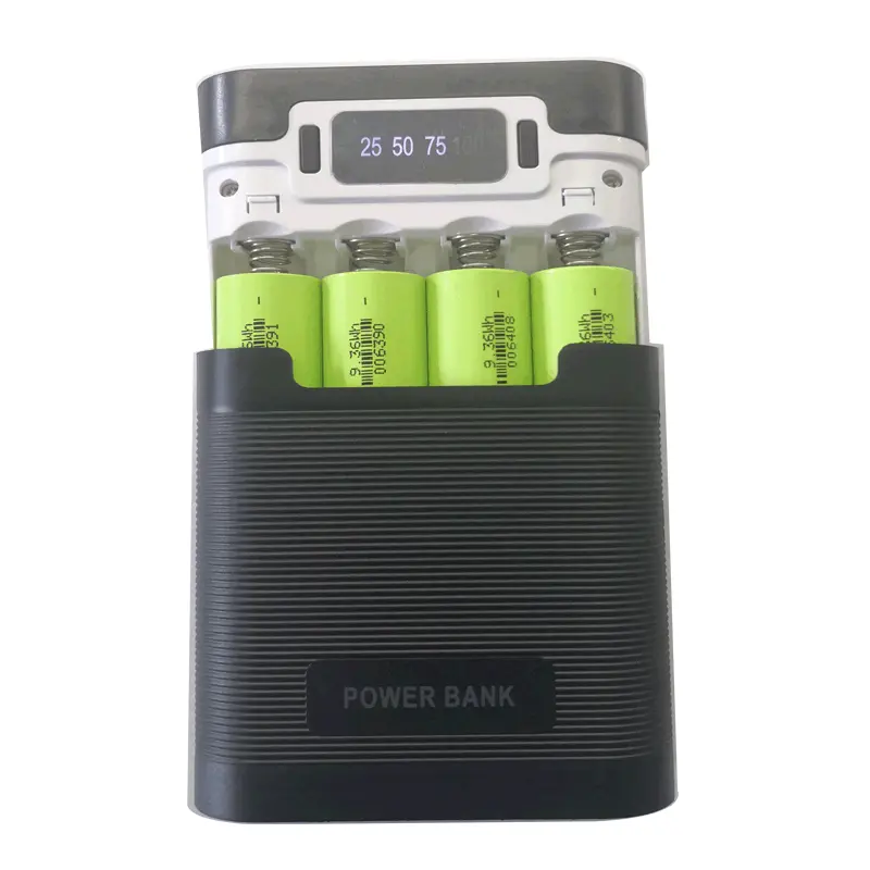 新款免焊数显4节18650充电器移动电源防反充电宝DIY套料工厂定制