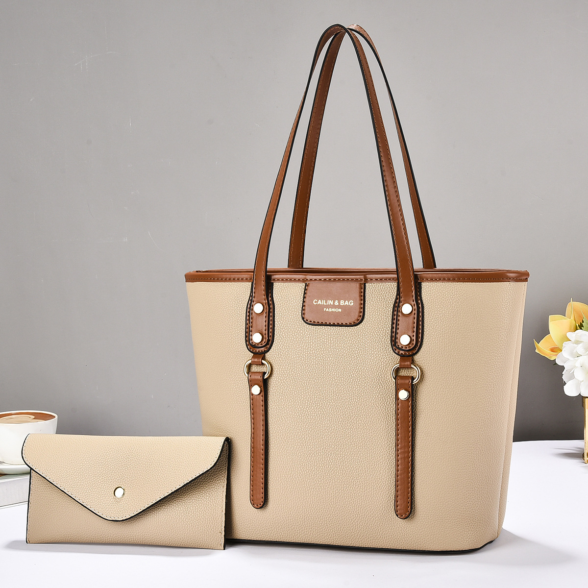 Bolsa de dos piezas para niños, bolso de moda retrógrada, bolso de mochila casual de gran capacidad, bolso de hombro universal, Totebag