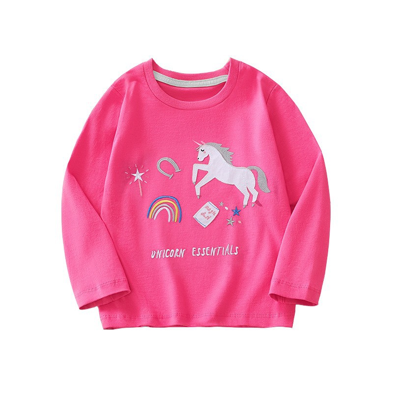 Camisetas de manga larga de estilo europeo y americano para niños y niños pequeños con patrones de dibujos animados, jerseys de cuello redondo y tops para bebés de otoño e invierno.