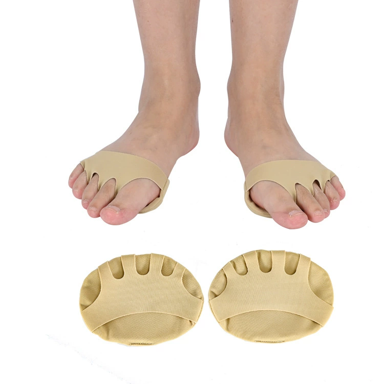 Туфли на высоком каблуке, невидимые носки с пятью пальцами на половину ладони, женские тонкие дышащие, впитывающие пот, невидимые носки, накладка на переднюю часть стопы с пятью пальцами