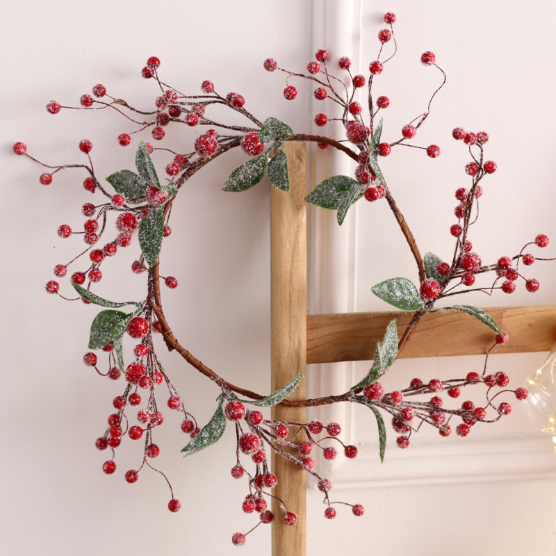 Estación independiente explosión guirlanda de Navidad decoración mini guirlanda de caña puerta colgante decoración DIY colgante pequeño