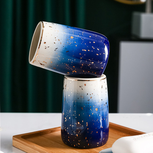 Ceramic Bathroom Toilet Brush Set Bathroom Hotel Bathroom American Mouthwash Cup Lotion Dispenser Bottle Supply Gift Box