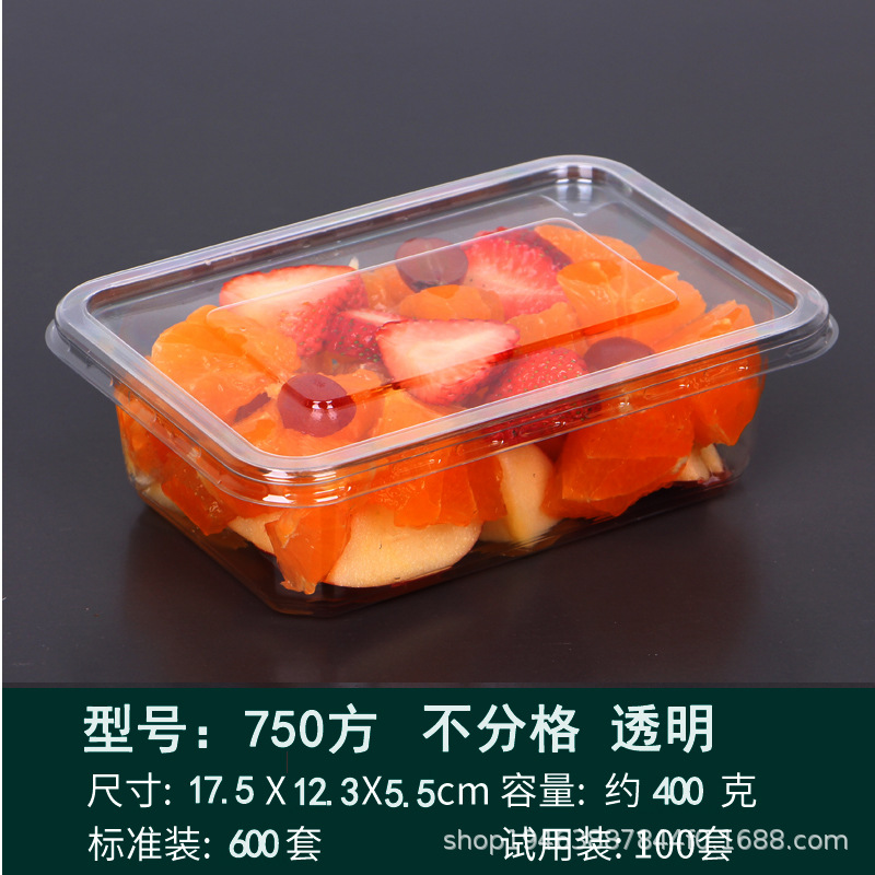 Caja de embalaje de fruta para llevar yogur comercial postre caja de embalaje de leche de soja PET desechable caja de pesca de fruta