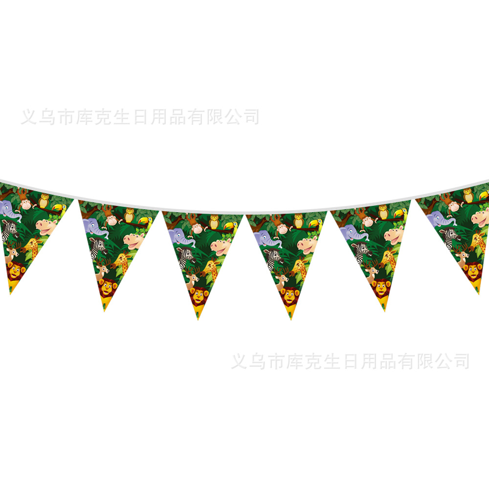 Platos de papel para fiestas de cumpleaños infantiles con temática de animales de la selva amazónica, vajilla desechable, suministros de decoración para fiestas de cumpleaños