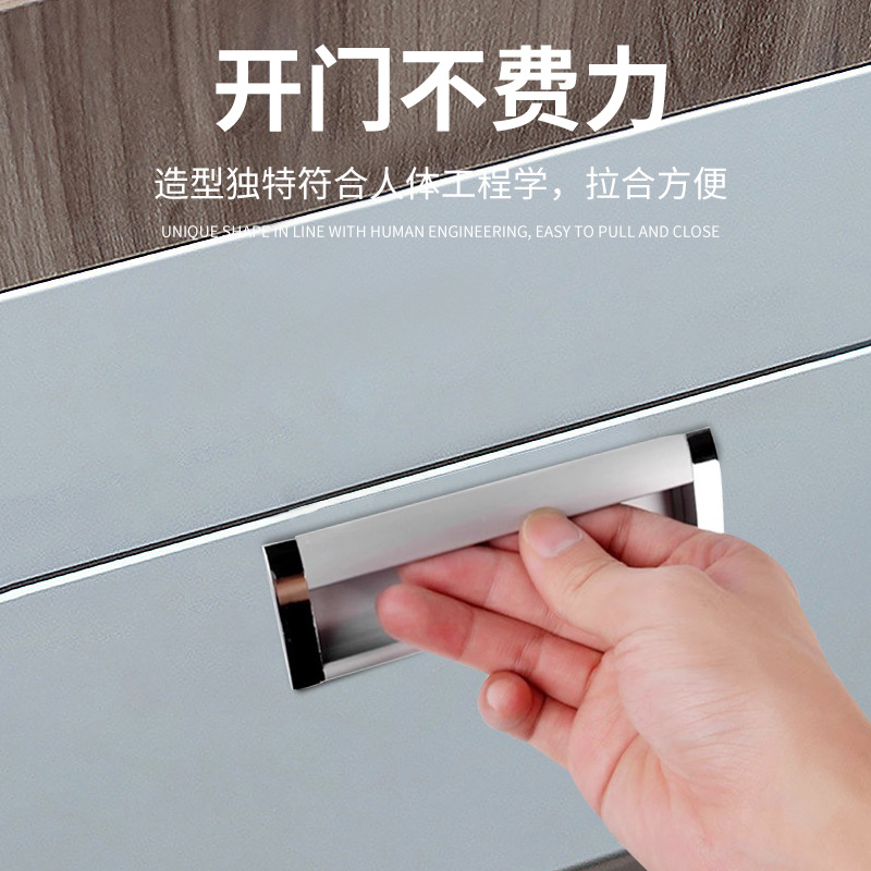 Aluminum alloy wardrobe slot hidden handle square embedded hidden handle cabinet handle shoe cabinet minimalist handle