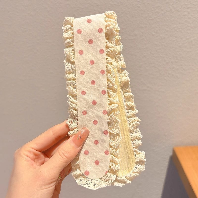 Otoño e invierno Sen correa de cabello de punto de acabado de cabello de atmósfera velcro estilo coreano pastílico flores trenzadas correa de cabello para mujeres