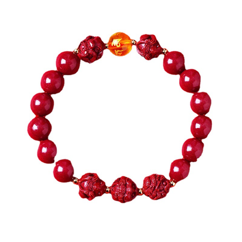 Bracciale in cinabro e oro viola per uomo e donna di coppia_voghion.com