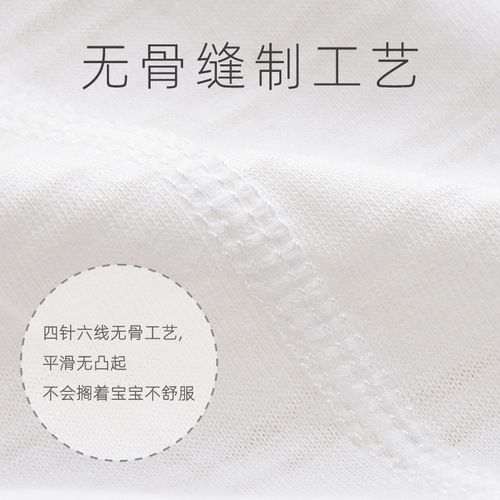 Baby Summer Thin A-Grade Pure Cotton Bear Onesie Set White Long Sleeve Infant Air Conditioning Homecoming Dress Ins Style