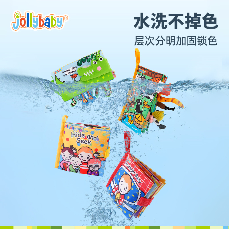 Jollybaby Reading Cognitive Training Gift Set 0-3 años Baby Baby Libro de tela Educación temprana Juguetes educativos