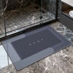 跨境浴室地垫吸水耐脏防滑垫速干防滑弧形大尺寸方形简约卫生间