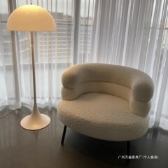 ネットレッドBOBO羊小毛怠け者ソファー椅子客間寝室フード間シングルソファー化粧椅子化粧台椅子