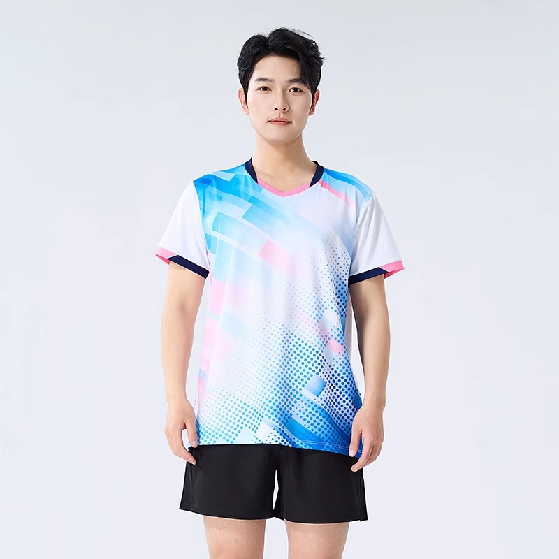 韓国バドミントンユニフォーム女性のスーツ夏の男性と女性の速乾性卓球バレーボールテニス競技トレーニングチームユニフォームカスタマイズ|undefined