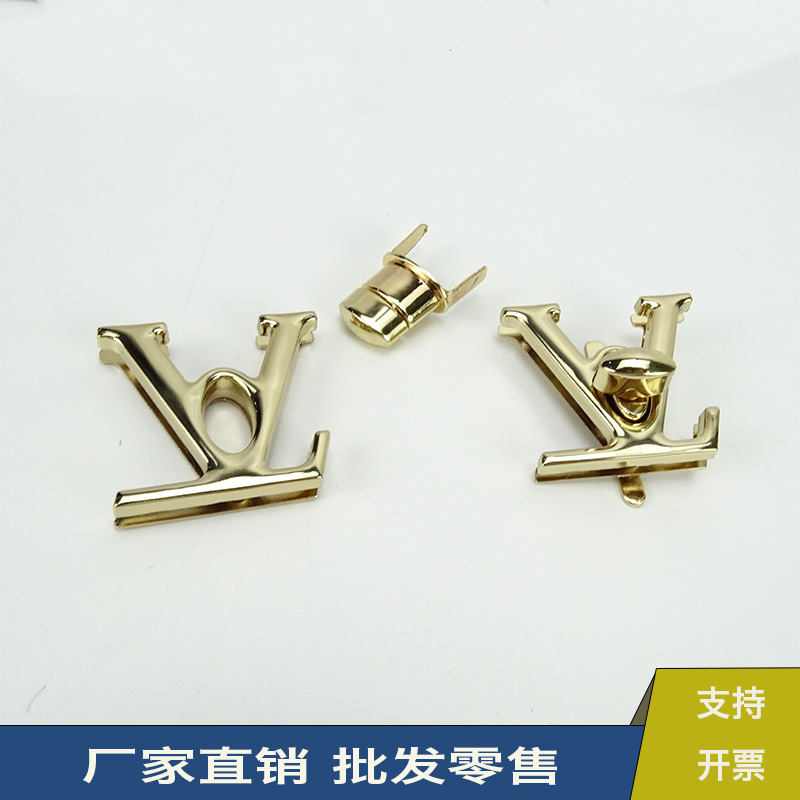 腾源五金金属包锁锌合金中高档拧锁字母锁浅金多颜色锁扣