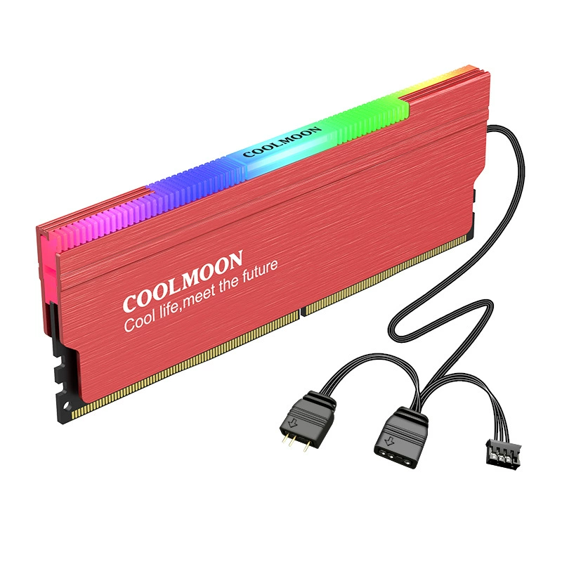 Память с подсветкой RGB, радиатор, ARGB синхронизация AURA, светящийся декоративный светодиодный модуль памяти