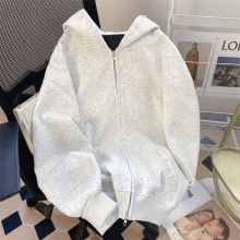 美式潮牌重磅珍珠钉珠卫衣百搭宽松休闲连帽外套宽松慵懒风卫衣