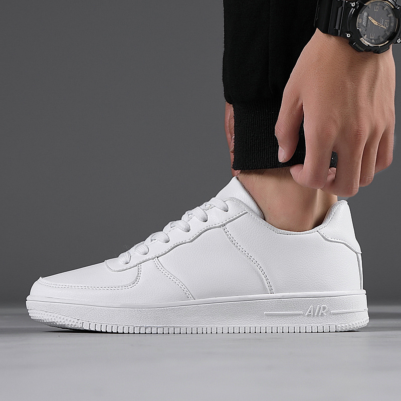 Große, grenzüberschreitende Frühlings- und Herbst-Neue kleine weiße Schuhe für Männer und Frauen, Freizeitsportler, wollen einfarbige Turnschuhe, Lederschuhe im Großhandel_voghion.com