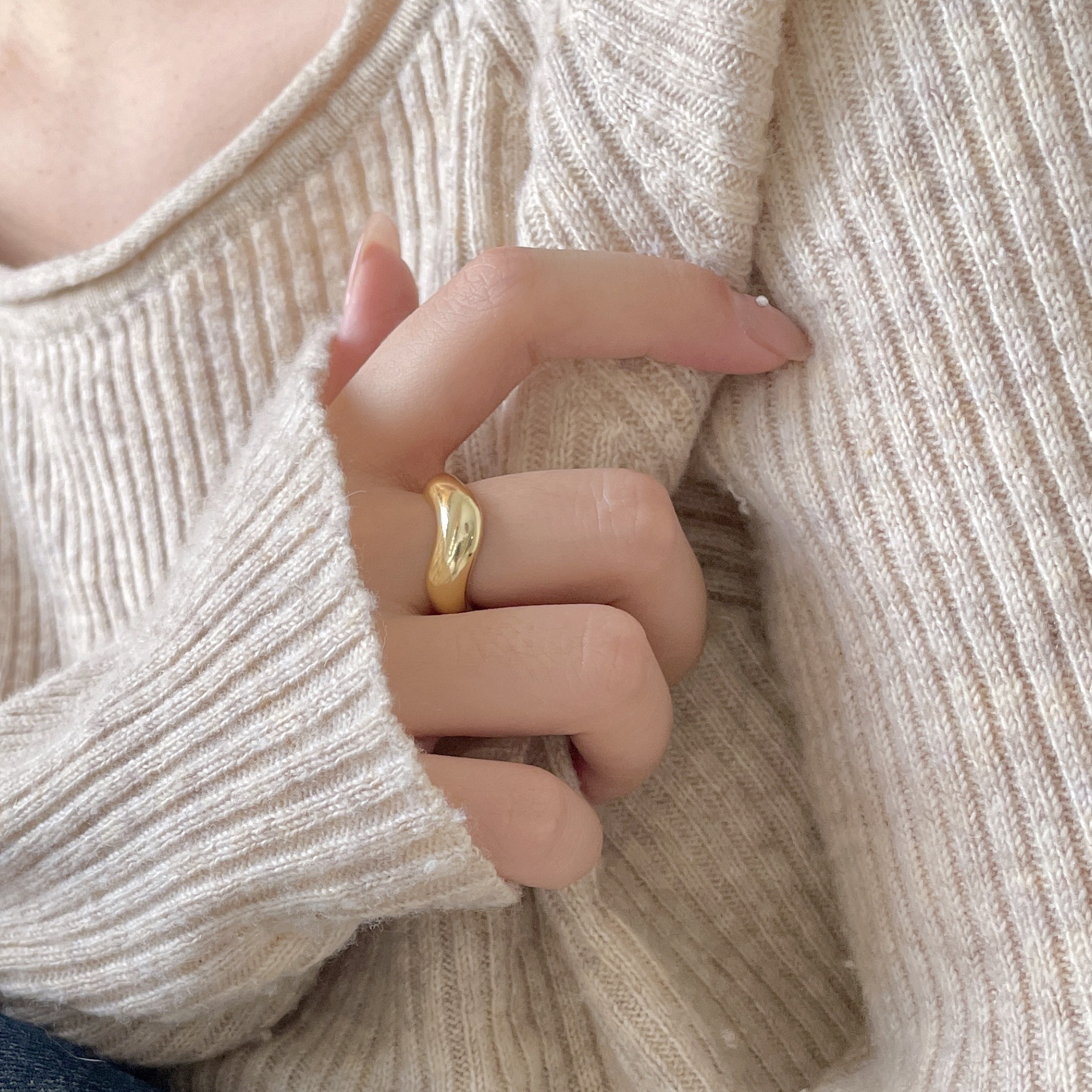 5g Weight 925 Sterling Silver Solid Color Open Ring