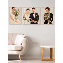 婚纱照相框放大挂墙组合结婚照洗照片客厅卧室床头影楼全家福