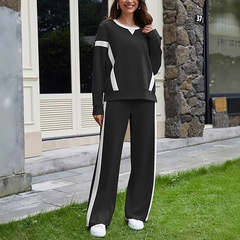 秋冬女式新款欧美休闲宽松时尚运动服舒适两件套装