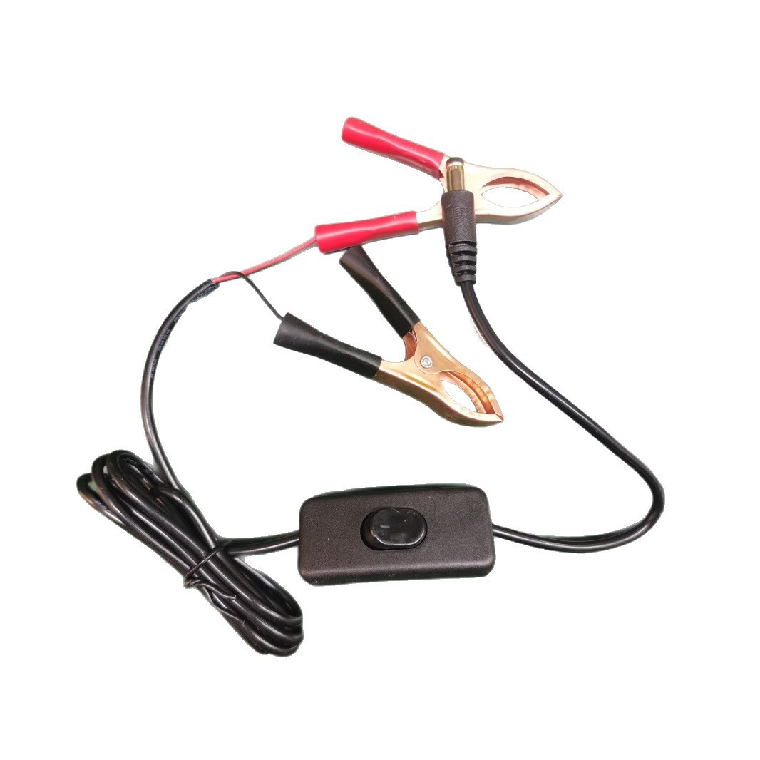 厂家跨境直供摩托车船用电瓶多功能夹子充带线大小头手机充电器