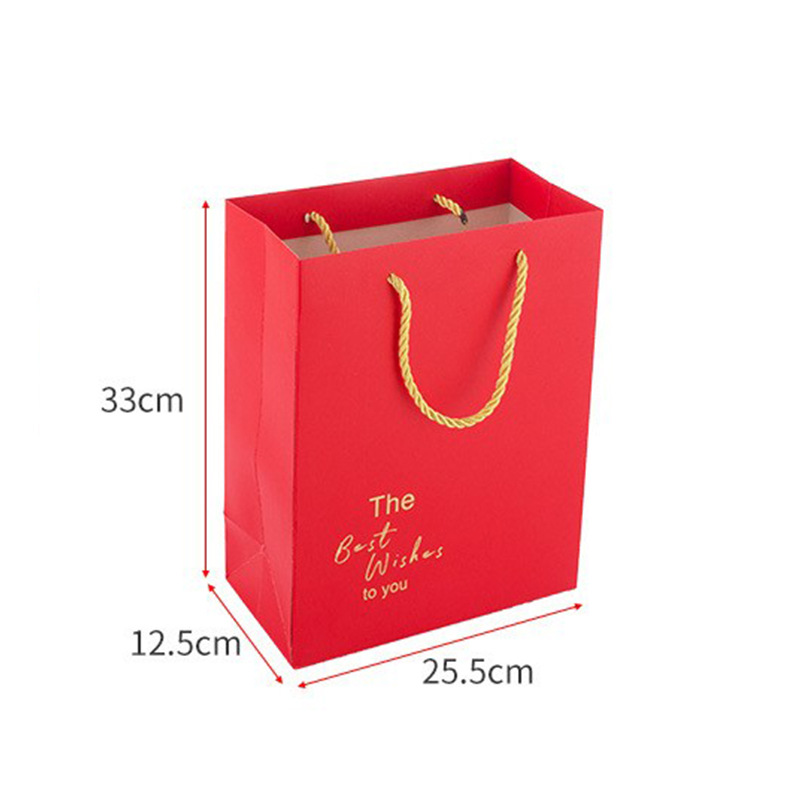 Bolsa vertical grande BW25.5 * 12.5*33cm; bolsa de regalo roja
