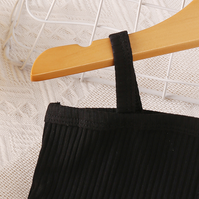 Mädchen Set 2024 Sommer Neue Modische Sling Top Gestreiften Shorts Kinderkleidung_voghion.com