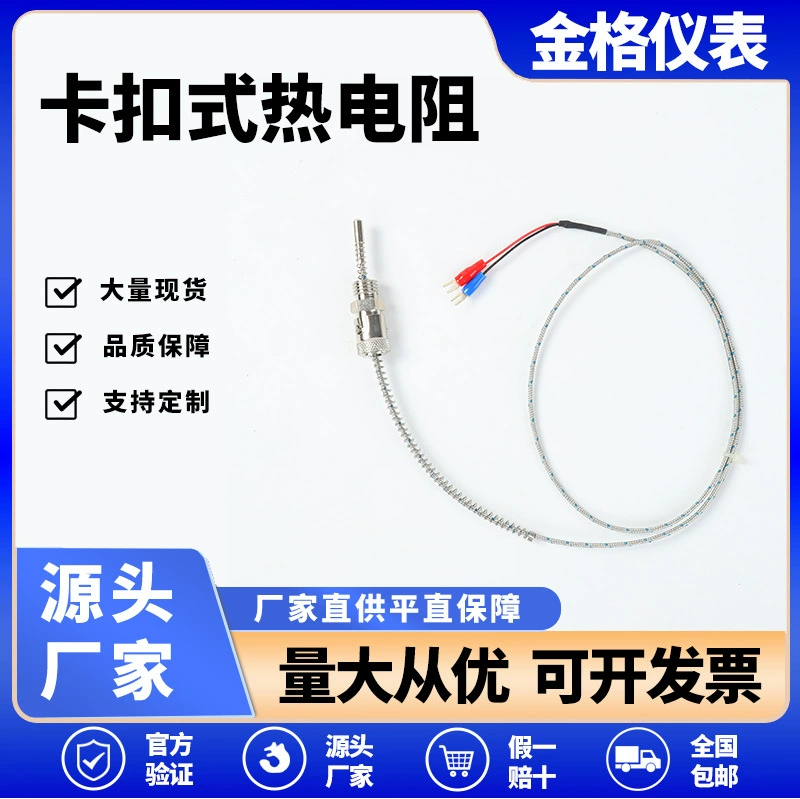 PT100 компрессионная пружина термостойкость защелкивающийся датчик температуры высокотемпературная компрессионная пружина WZPT-01 платиновый резистор регулируемый