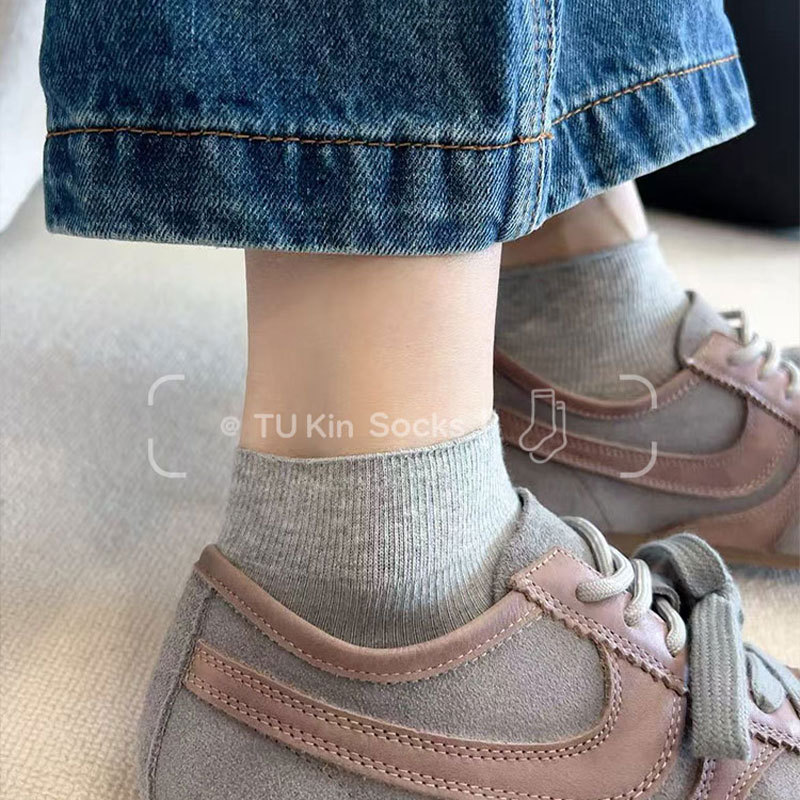 【Polyester-Free】Summer Solid Color Xinjiang Cotton Seamless Short Socks, Odor-Resistant, Sweat-Absorbent, Ribbed, Versatile No-Show Socks 【Polyester-Free】Summer Solid Color Xinjiang Cotton Seamless Short Socks, Odor-Resistant, Sweat-Absorbent, Ribbed, Versatile No-Show Socks