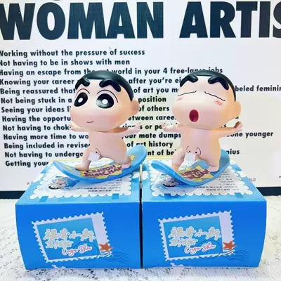 Crayon Shin-Chan Skateboard Sörf Seriyası Anime Fiqur Model Masaüstü Avtomobil Bəzəyi